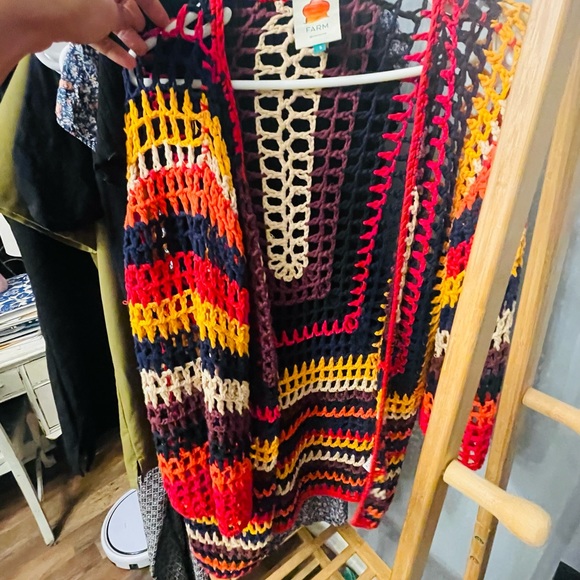 Farm rio colorful sweater cardigan - Picture 3 of 6